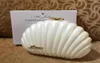 Blanc White Pearl Shell Clutch portefeuille Dame Sac de soirée Femmes Fashion Handbags 4 juillet Sacs de cadeaux de jour de l'indépendance avec box5547842