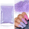 Glitzer 4 Bag/200g farbenfrohe Sternenlicht Zuckerpulver Nägel weiß Glitter Pulver Schüttgut Feinpigmentdekoration für Nagellackzubehör