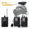 Microphones Debra UHF Wireless Lavalier Microphone 50M Range med 30 Selectable Channelsfor DSLR Camera Interview Live Recording