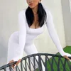 Женщины Bodycon Компьют моды уличная одежда с длинной рукавом