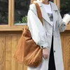 Сумка Большой холст женский плечо -покупатель хлопчатобумажная ткань сумки для женщин 2024 вельветовая эко -женщина магазин