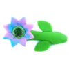 Wholesale 4.6'' Sunflower silicone hand pipe with Hidden Bowl smoking pipes Unbreakable silicone water pipe