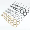 Hoop Earrings 1Pair/2Pcs Small Women Men Gold Silver Color Stainles Steel Round Circle Pendientes Mujer 2024 Anti-allergy