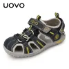 Sneakers UOVO Brand 2022 Summer Beach Footwear Kids Closed Toe Toddler Sandals Children Fashion Designer Shoes For Boys And Girls #2438