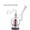 Atacado 6 braço Matriz de árvore Perc narguilé 14 mm de vidro fêmea Bong Honeycomb Dab Rig Bubblers fumando shisha com tubo de queimador de óleo de vidro masculino e tigela de ervas secas de tabaco