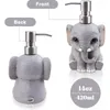 Liquid Soap Dispenser 14oz Pump For Handsoap Refillable Dish Elephant Bathroom Dispensers