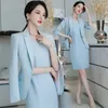 Robes de travail Luxury Women Set 2024 dans Office Lady Business Professional Business Two Piece Female Blazer avec robe