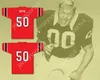 Özel Her İsim Numarası Erkek Gençlik/Çocuklar Jim Otto 50 Wausau Doğu Lisesi Lumberjacks Kırmızı Futbol Forması 1 Top Dikişli S-6XL