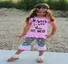 Baby Childrens Clothing Set Letters Tshirts Pantalons Bandons Set Fashion Summer Girl Baby Kids Tops Cleits Boutique Vêtements Tenues 8645147
