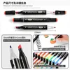 12-80 Färger Art Feily Marker Pen Set Double-Headed Sketching Feily Tip Based Markers Graffiti Manga for Students Art Supplies 240328