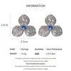 Choker Multi-Layer-Strass-Blumen-Perlenketten-Ohrring für Frauen modische Retro-leichte Luxus-High-End-Party-Schmuckset