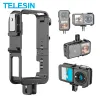 Cameras Telesin Aluminy Sploy Case مع محول كاميرا أحذية حذاء بارد 1/4 '