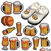Shoe Parts & Accessories Wholesale 100Pcs Pvc Drinks Beer Cheer Charms Man Woman Buckle Decorations For Bracelet Button Clog Adt Gift Dhnhx