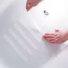 Tapetes de banho 6-12pcs Anti-deslizamento adesivos de chuveiro transparentes banheira de banheira auto-adesiva tiras de segurança de segurança longa circular ondulada