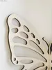 Other Home Decor White open butterfly crystal stand showcases Nordic art home decoration wooden floating wall candle holders yq240408