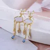 Brincos de berros dangle Europeu e americano Cloud Rain Fringe Fringe Shining Rhinestone Drop Love Pearl Butterfly Feminino doce