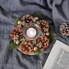 Candle Holders Christmas Pinecone Holder Ornament With Electrical For Home Decoration Xmas Theme Party Table Decor Candlestick