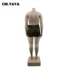 Cmyaya Plus taille des femmes camouflage camouflage drapé shorts de taille 2023 Fashion Summer Streetwear Ins Curve Mini jupe 240329