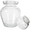 Garrafas de armazenamento picles jarra de vidro cozinha doméstica pedreiro transparente alimentos comerciais selados