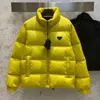 Nuove donne Stand Collar Neon Desinger Giallo colore giallo Down Cottle Paint di Parkas caldo imbottito SML