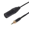 Accessoires Plug masculin audio 3,5 mm avec fil interne à 3pin xlr Câble adaptateur mâle pour Sony D12 / D21 pour les microphones sans fil Sennheiser