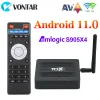 Box 2022 TOX3 Android Smart TV Box Android 11 TVBox Amlogic S905X4 4GB 32GB 2.4G/5G Dual WiFi LAN 1000M BT4.1 4k Set Top Box 2G 16G