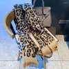 Scarves Classic Fashion Leopard Soft Acrylic Cashmere Scarf Shawl Women Autumn Winter Neckerchief Summer Cape