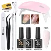 Kits ur sucre 7 ml de gel de ongle d'extension ensemble nue claire construction rapide kit de ongles de construction prolong prolong uv gel dur de construction tout pour la manucure