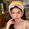 Scarves Little Daisy Knitting Flower Headband Pastoral Style Multicolor Crochet Triangle Headscarf Travel Beach Spring Outing