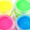 Sats 9 färger/set neon pigment pulver fluorescens naglar glitter sommar shinny damm ombre diy gel manikyr nagelkonstdekorationer 10 ml