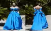 Azzi Osta 2020 Blue Prom Dresses Off Shourdell Lace Aphted Rufflesフォーマルなイブニングドレス