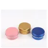 Bouteilles 5G New Blue Orange en aluminium Jar Vide Tea sucre bonbon bijoux cadeau Nail Diamond Decoration Crafts Boîte de rangement Case de métal 100pcs