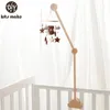 Baby Wooden Bed Bell Bracket Mobile Hanging Rattles Toy Hanger 012 Months Crib Holder Arm Infant Gifts 240408