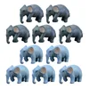 Trädgårdsdekorationer 10 datorer dekor tecknad simulering elefant mini figurer leksak hushåll mikro landskap dekoration små plastdjur