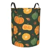 Sac à linge Dirk Basket Pumpkin Pie and Spices Illustration Vêtements pliants Ranget Baquet Toy Organisateur imperméable Home