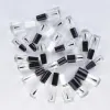 Bottles 12pcs 3ML15ML Empty Nail Polish Glass Bottle Clear Portable Gel Container Refilled Storage Box Square Round Makeup Tube Brush