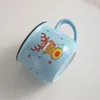 Tasses en céramique Christmas Mug Cartoon Santa Mousse Caxe Café pour la maison de bureau Baking Breakfast Breakfast Milk Kids Gift