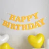 Party Decoration Happy Birthday Colorful Macaron Non-Woven Fabric Banner Baby First One Year 1st Decorations Kids Scene Layout