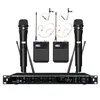 Mikrofoner Leicozic Professional Wireless Microphone KSM11 KSM8 Radiosystem 4-kanal Microfone Headset Mic Lavalier Microfono för steg 240408