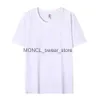 Herren-T-Shirts Weiß rundes Nacken T-Shirt 100% reines Baumwollmodische High-End-UNISEX Summer Casual Mens Cotton Franelas de Algodon H240408