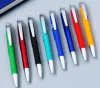 Groothandel plastic rubber met aangepaste logo printen snelle levering zwarte vulling ballpoint ball pen gepersonaliseerde promotie zz