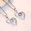 Pendant Necklaces 925 Sterling Silver Amethyst Heart Necklaces For Women Luxury Quality Fine Jewelry Accessories Offers With Free Shipping GaaBoTG4S