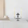 Candle uchwyty metalowe stojak na kominek Candelabra Candlestick zwężane stoiska w stylu vintage