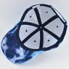 Ball Caps Coton Baseball Cap Breamable Hip-Hop Tie Dye Print Visor Soleil Chapeur de camionneur multicolore A réglable