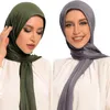 Etnik Giysiler Kadınlar İçin Hicab Eşarpları Premium Jersey Hijabs Müslüman Pamuk Khimar Para Mujer