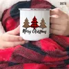 Mugs Cartoon Christmas Tree Enamel Coffee With Handle Cups Home Party Beer Cola Drink Juice Mug Kitchen Drinkware Xmas Gifts