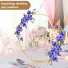 Décoration de fête 10pcs Metal Floral Hoop Centorpiece 30cm / 12 pouces Round Macrame Gold Ring Table Sturdy Wreath Table Decor pour le mariage