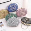 Abendtaschen Strass -Frauen Frauen Luxus Clutch Evening Bag Crystal Diamond Lady Pocket Pocket Wallet Mode Hochzeitsfeier Kette Schulterhandtasche