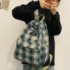 Backpack Fashion Plaid Leisure Women Canvas Bags RETRO CHEADE GIORNI GIORNAGI GIORNI VIAGGIO HARAJUKU BAG FEMME