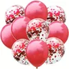 Décoration de fête 10pcs ballons en latex 12 pouces et confettis colorés pour le mariage d'anniversaire baby shower